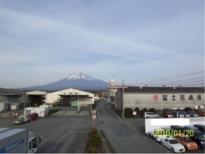 旧本社からの富士山