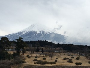 今朝の富士山は白い！