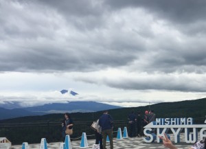 三島スカイウオークと富士山