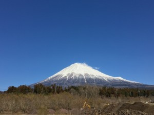 新築事務所棟からの富士山