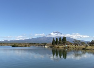 楽しみだった田貫湖と富士山