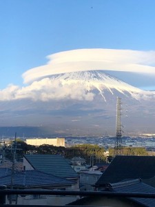 今日の富士山　見えました！