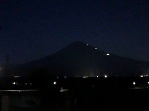 昨夜の富士山
